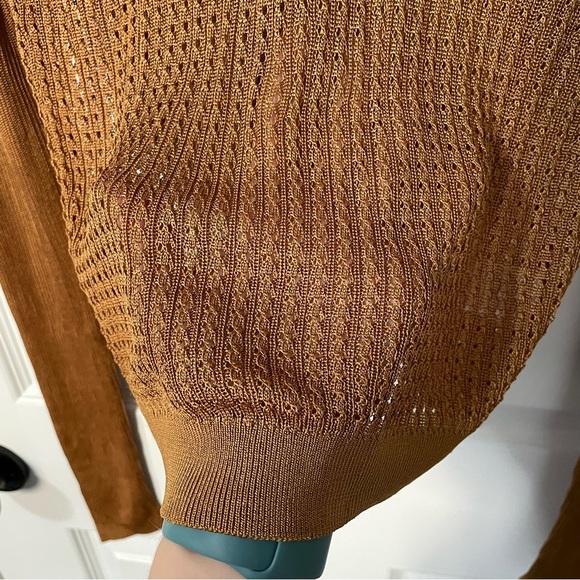 NWT Free People H2O Crew Pullover in Tiger Eye - size XS - Picture 9 of 11